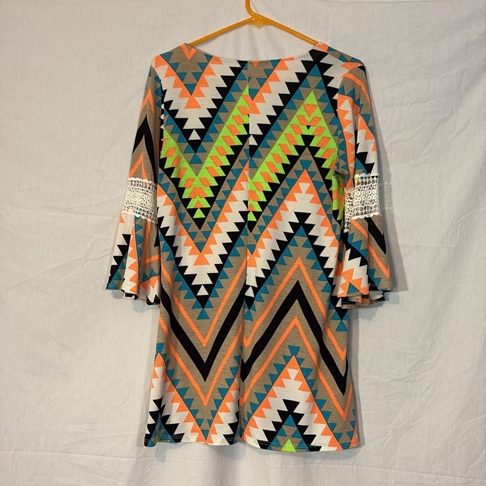 La Ropas Colorful Geometric Pattern Dress - Picture 5 of 5
